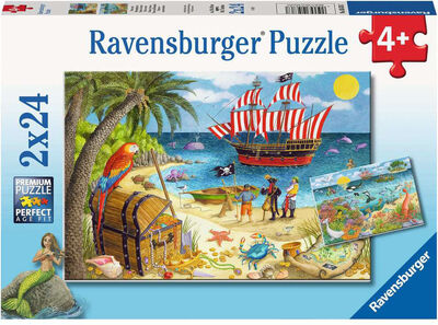 Ravensburger Puslespill Pirates and Mermaids 2x24 Brikker