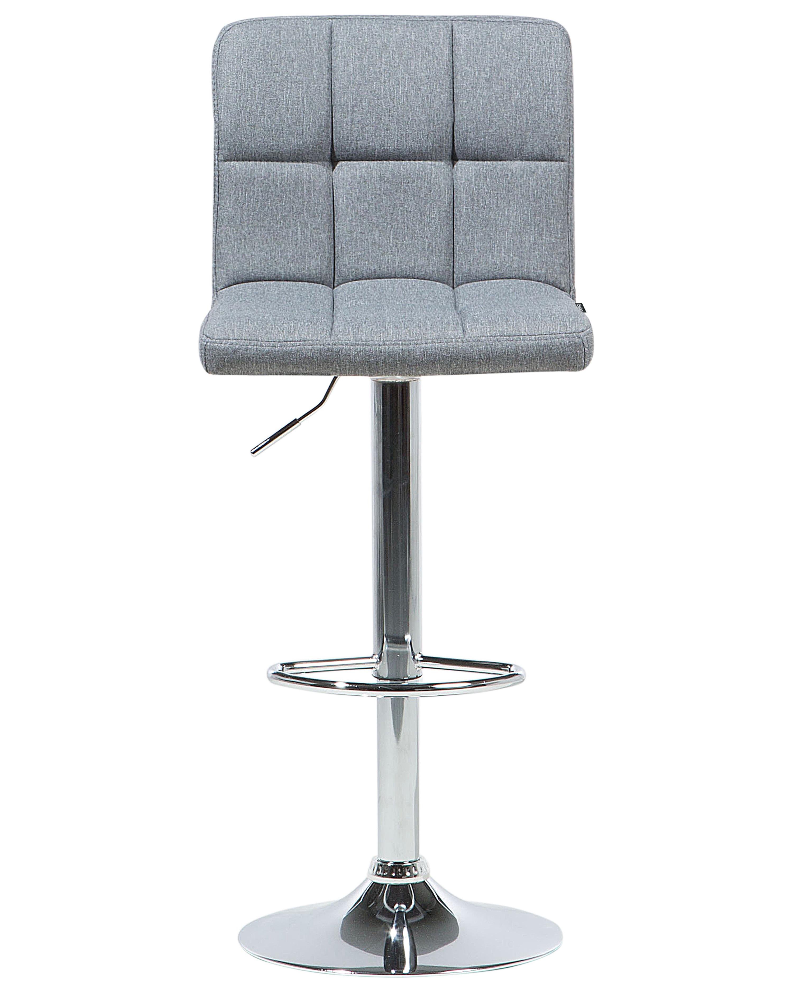 Set van 2 barstoelen MARION draaibaar Lichtgrijs