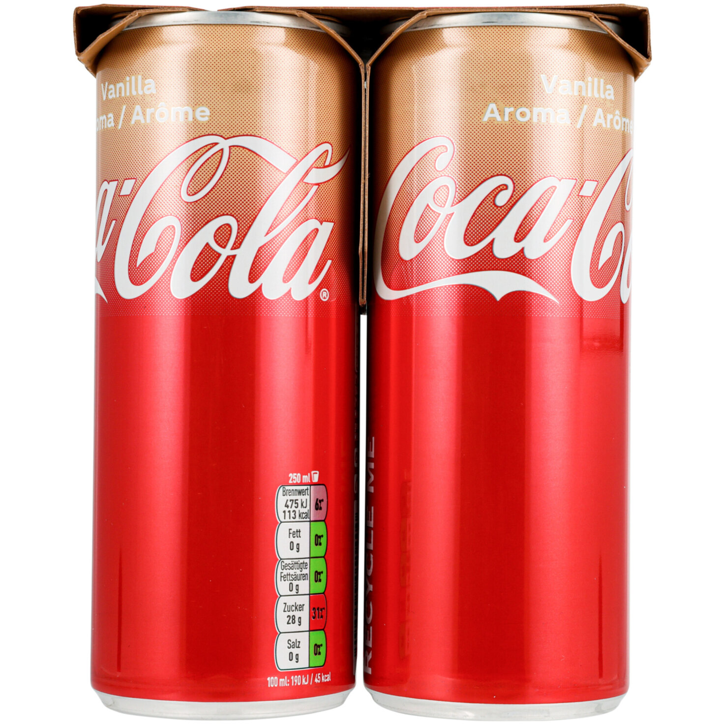 Coca Cola Vanilla 4x25cl -100cl