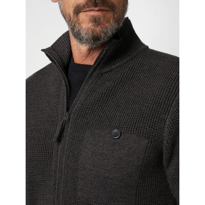 Herren-Strickjacke, Grafit