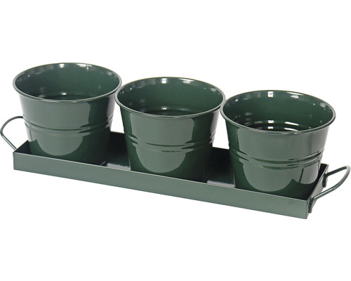Emmerset inclusief dienblad Ø 12 cm groen