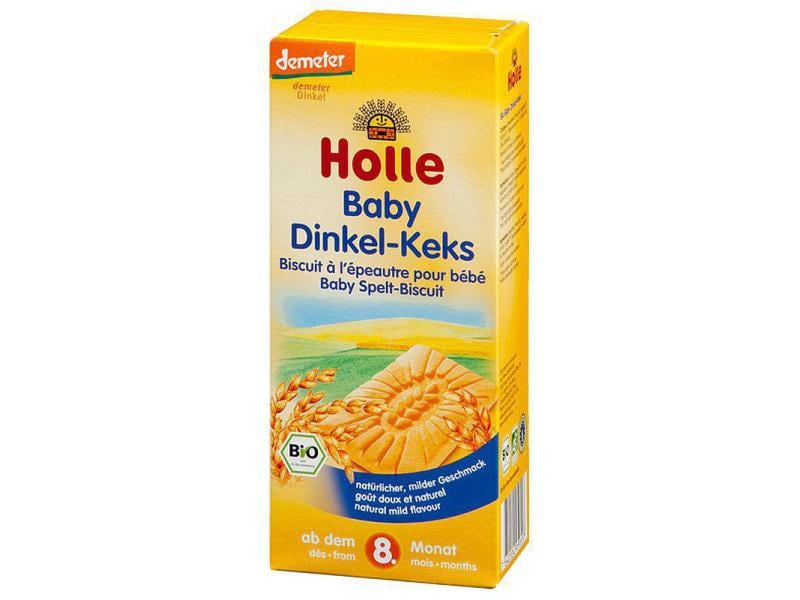 HOLLE Kekse Baby Dinkel-Keks Kekse, Bio-Babykeks-Dinkel, ab 8 Monaten, 1 x 150 g