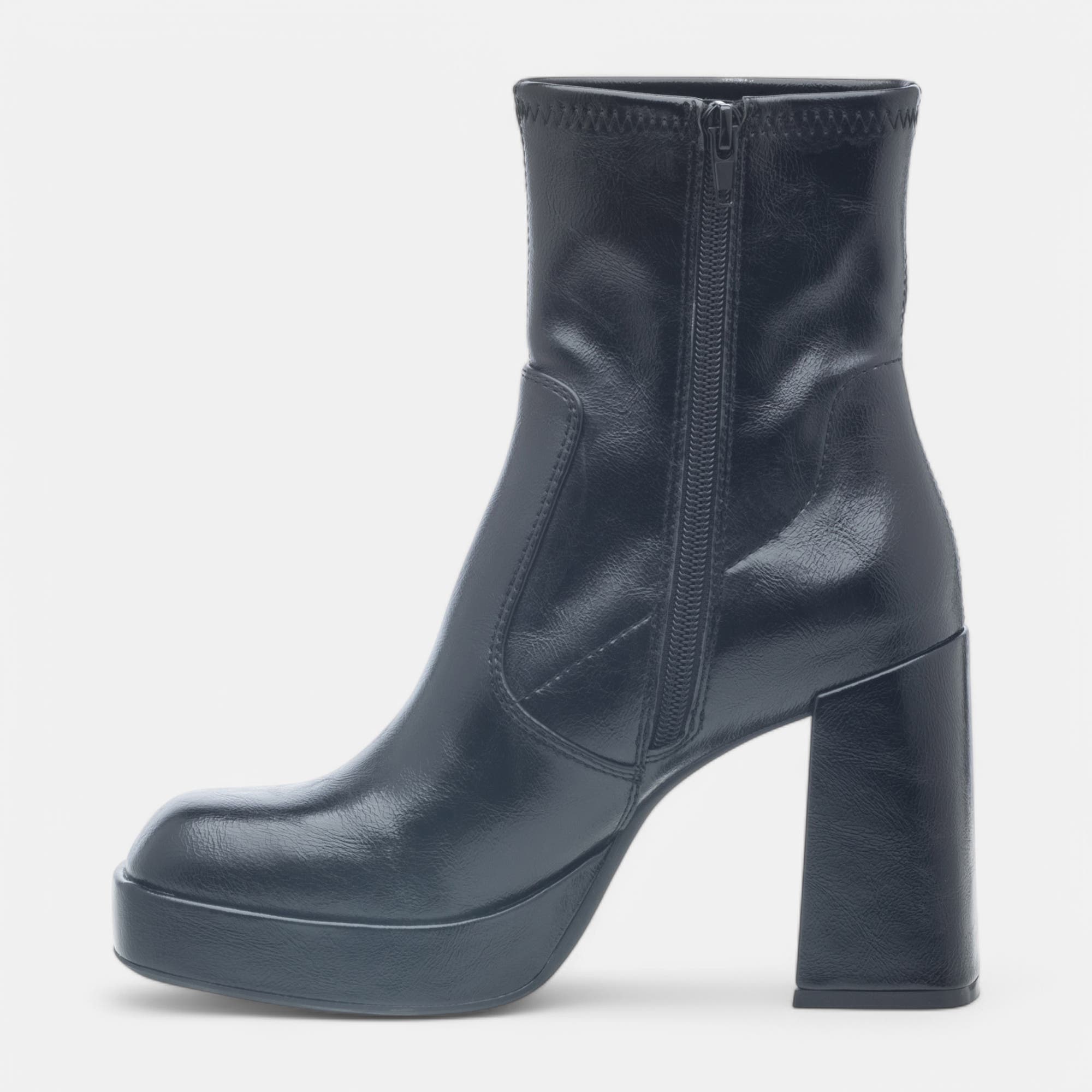 Bottines à talon Femme noir vernis