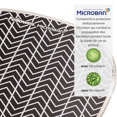 Fellowes chevron - Tapis de souris avec repose-poignet - support gel résistant - technologie anti-bactérienne Microban