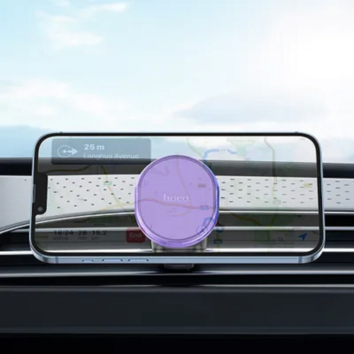 HOCO Autohalter für Kühlergrill Crystal H1 Lila