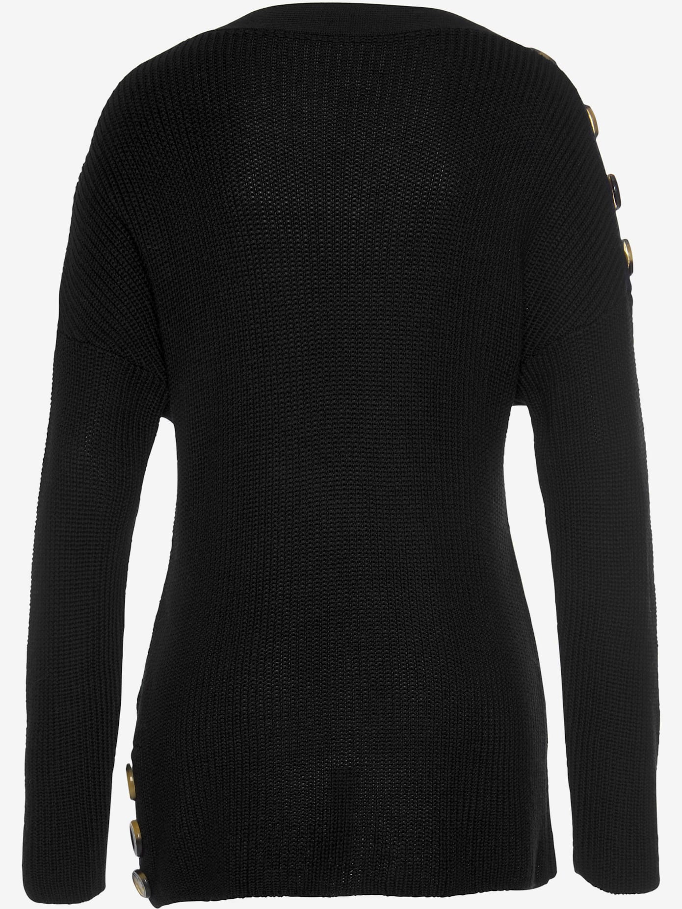 Pull en tricot élégant, boutons décoratifs