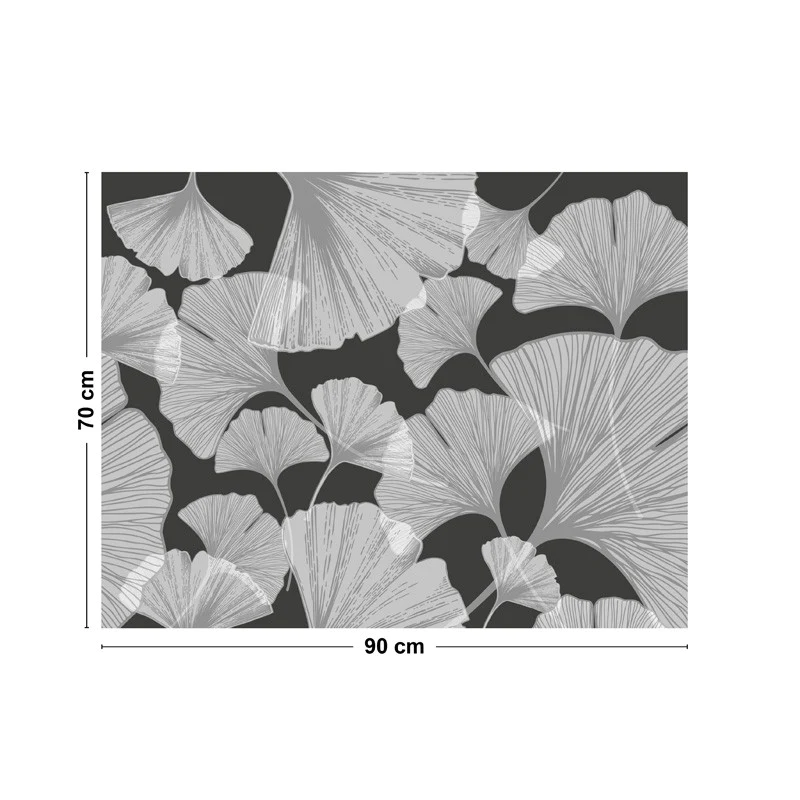 Crédence cuisine Fond de hotte ALU : L 90cm x H 70cm - GINGKO ANTHRACI