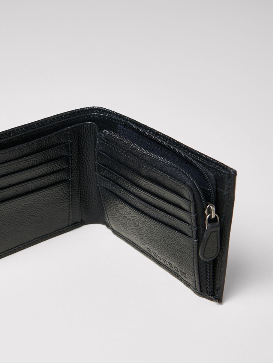 Portefeuille en cuir uni