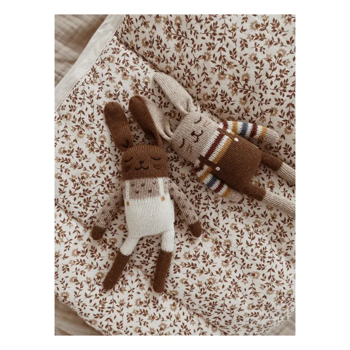 Main Sauvage Doudou Lapin salopette  | Ecru