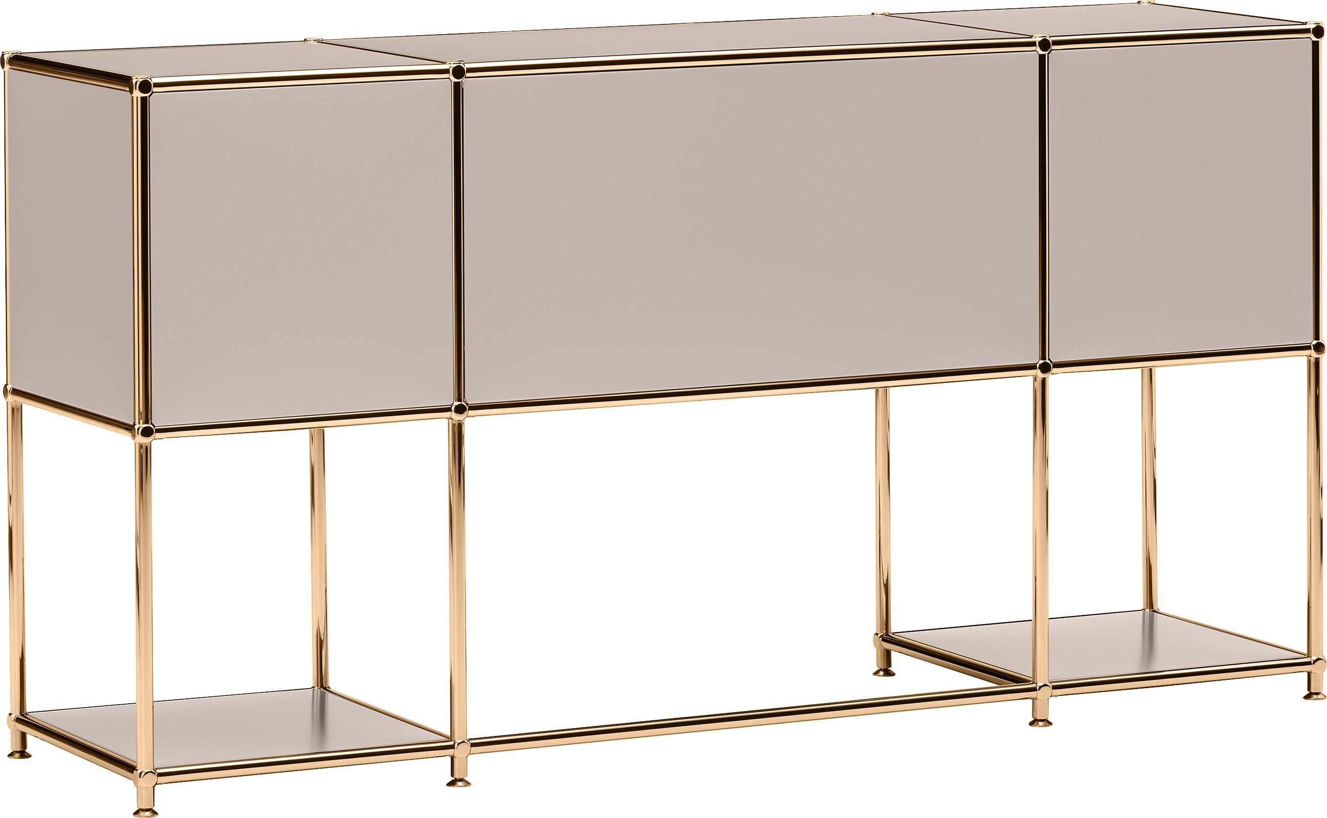 FLEXCUBE Schreibtisch - Taupe / B: 152.0 cm x T: 40.0 cm x H: 80.0 cm