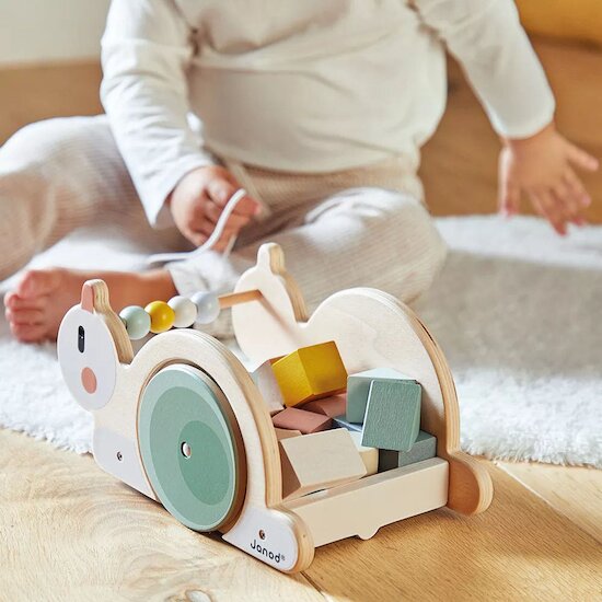Chariot de Cubes Escargot Sweet Cocoon   de               Janod
