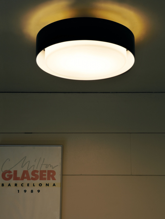 Marset Plaff-On! plafondlamp Ø50 LED IP54 zwart
