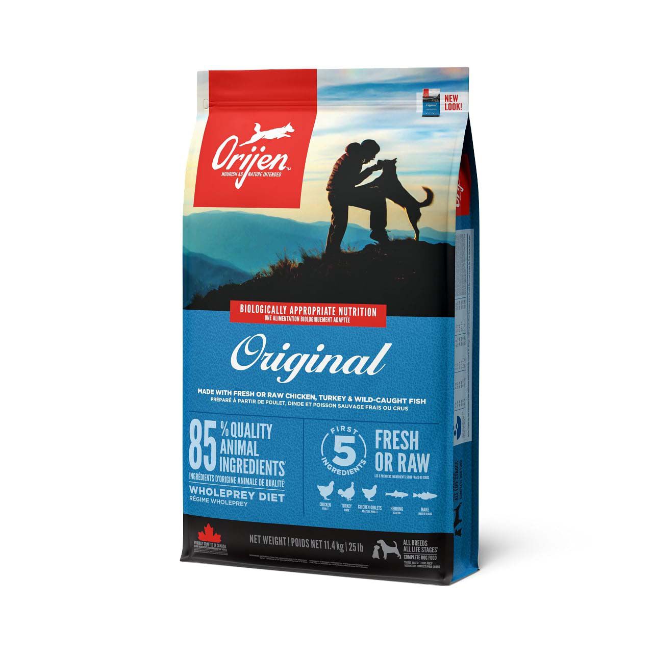 Orijen Original Dog Whole Prey - Hondenvoer - 11.4 Kilogram - kip
