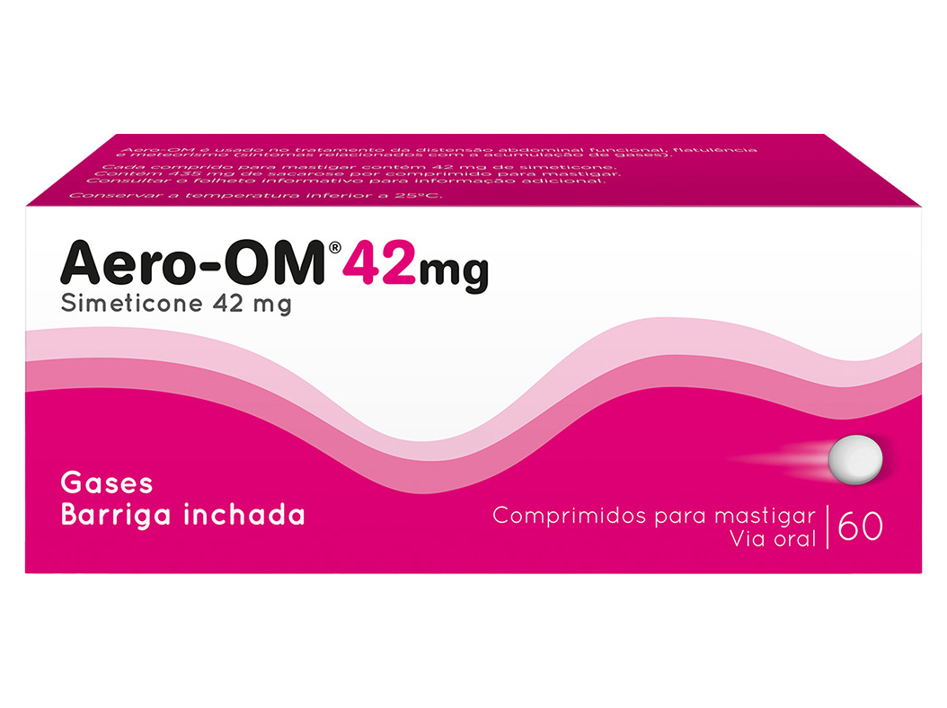 COMPRIMIDOS AERO-OM MASTIGAR 42MG 60UN