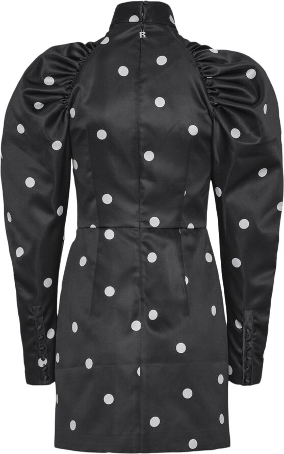 ROTATE Birger Christensen Satin Mini Dress 1000 black comb.
