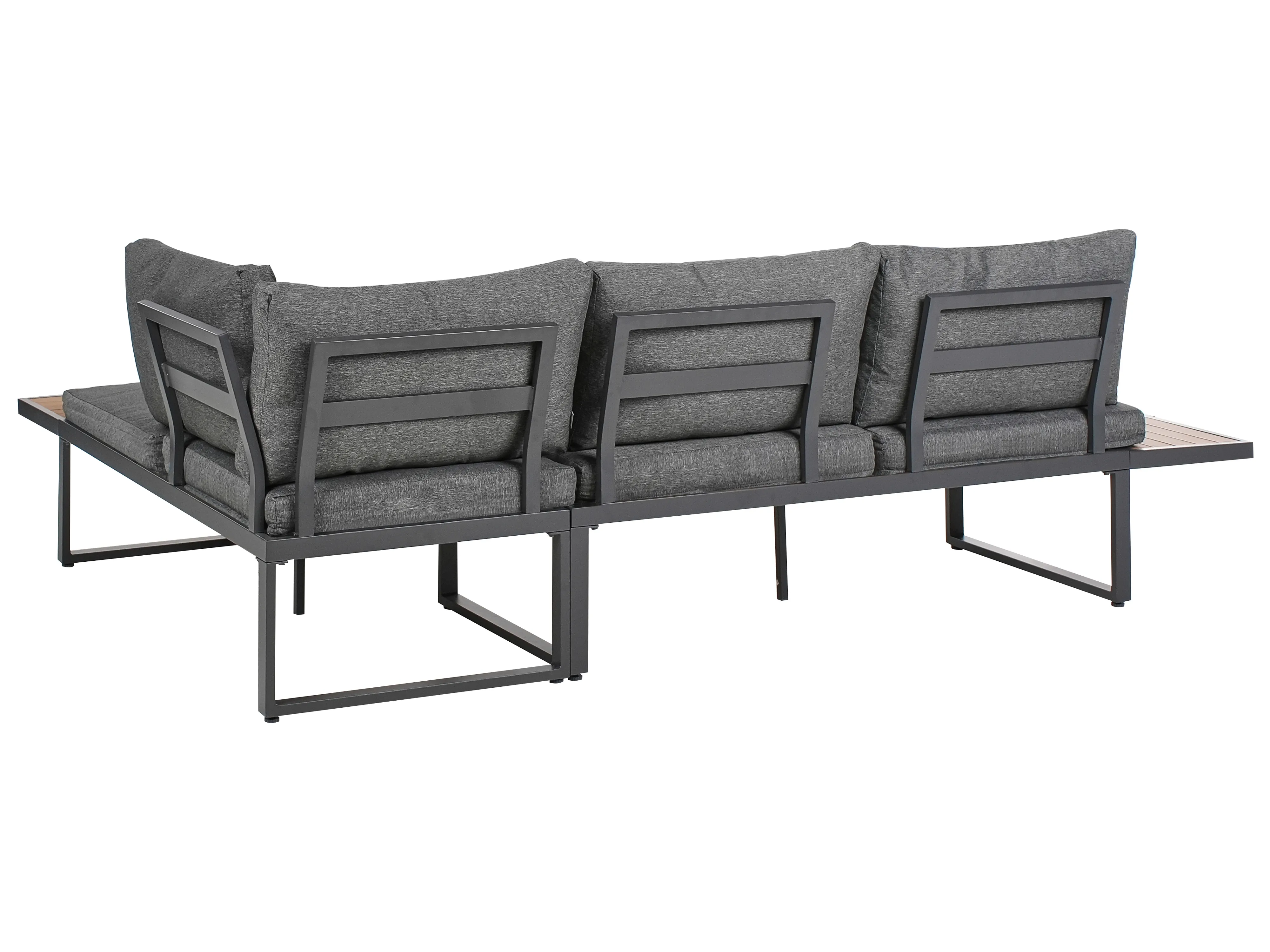 Tuin hoekloungeset met tafel 4-zits PIENZA rechtszijdig Lichtbruin/grijs