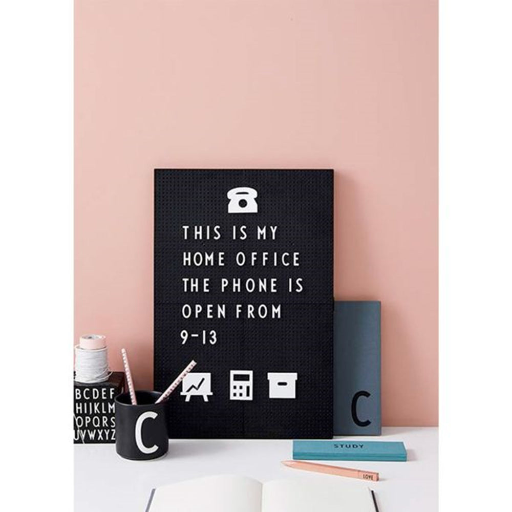 Køb Design Letters Office Icons for Messageboard Black