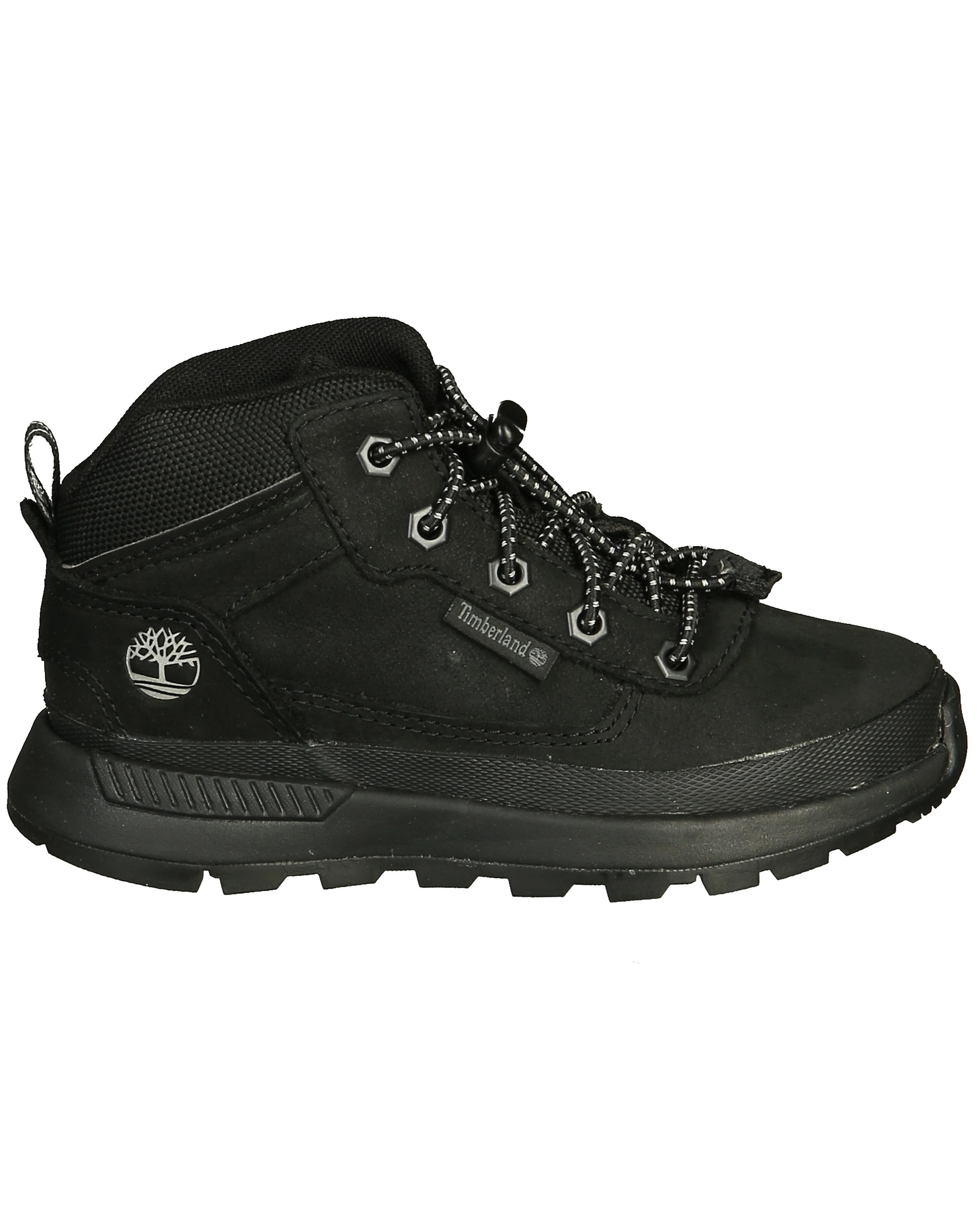 Leder-Schnürboots FIELD TREKKER MID in jet black