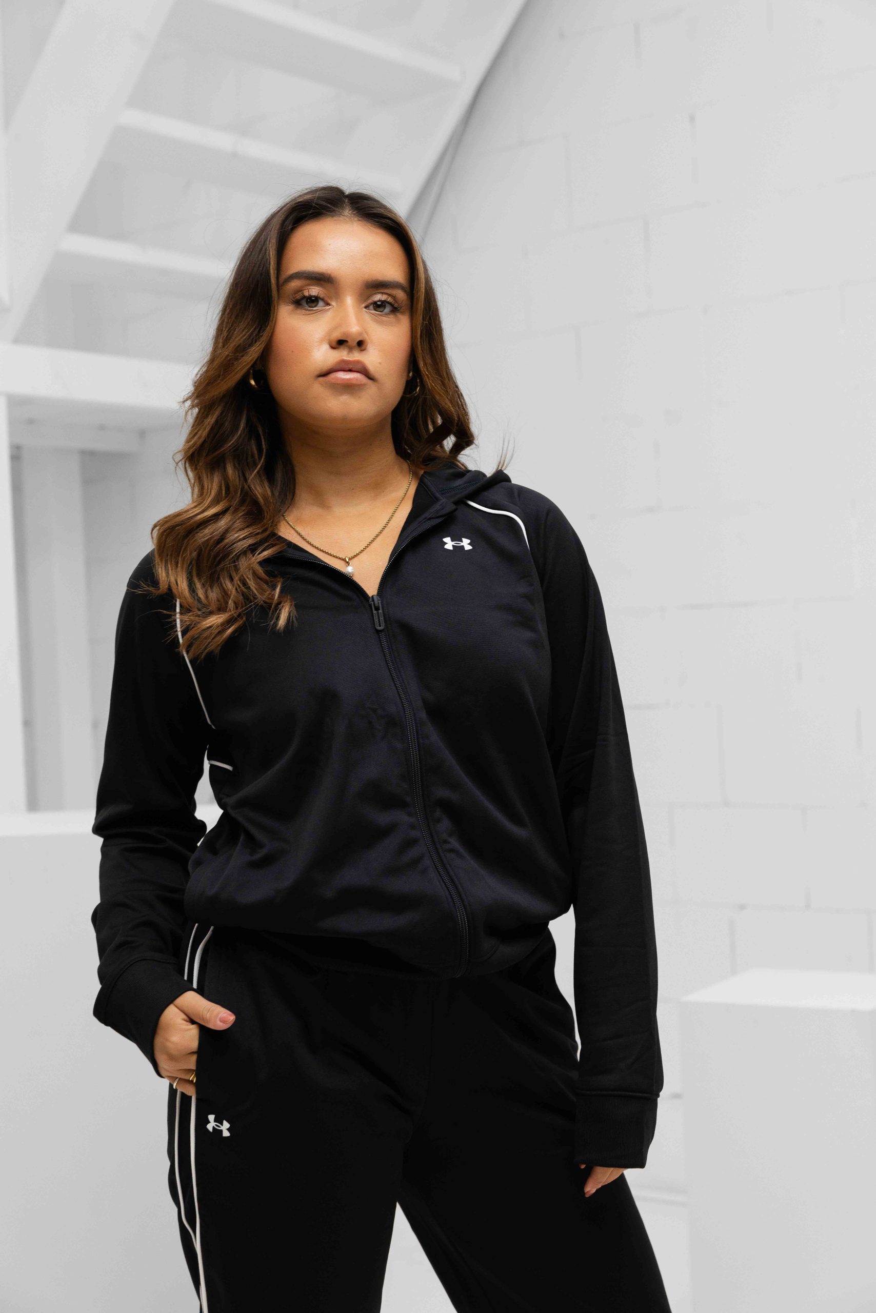 Under Armour Rival Tricot Trainingspak Dames Zwart