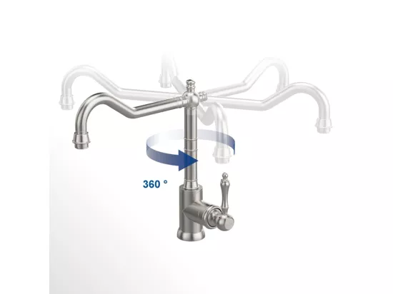 Robinet cuisine VILLEROY ET BOCH Avia 2.0 Or mat + nettoyant