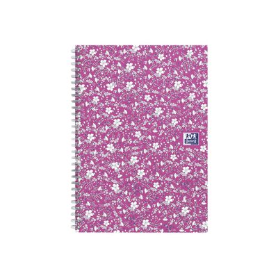 Oxford Floral - Carnet de notes à spirale - B5 - 120 pages - ligné