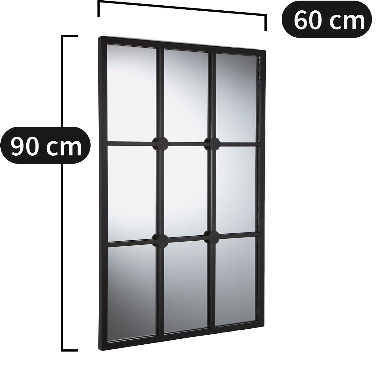 LA REDOUTE INTERIEURS<br>Espelho metálico estilo janela 60x90 cm, Lenaig