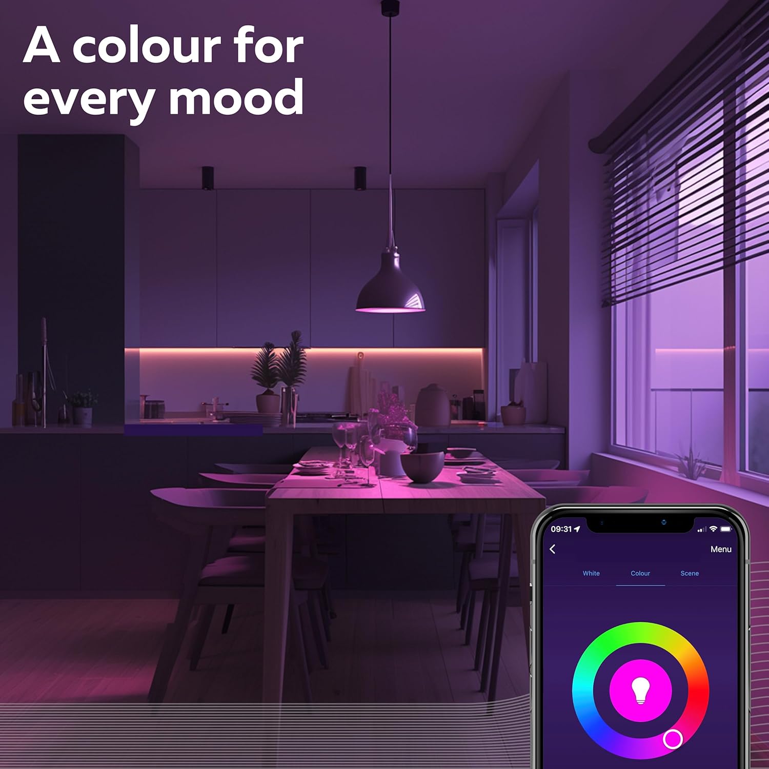 CALEX Smart LED Pendelleuchte, GU10, 5-flammig, höhenverstellbar, RGB-Farben & kalt- bis warmweiß Licht, dimmbar, WLAN App- & Sprachsteuerung, Matt Schwarz