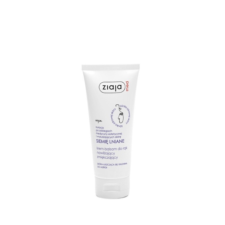 Ziaja Med Lijnzaad Hydraterende en verzachtende handcreme-balsem 100 ml