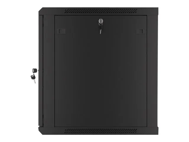 Lanberg WF01 Series - Rack kabinet - flad pakke - vægmonterbar - sort, RAL 9004 - 12U - 19
