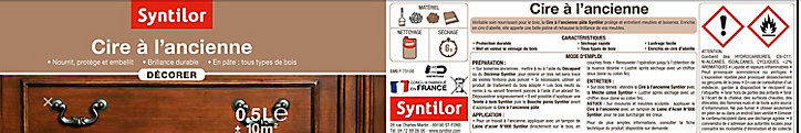 Encaustique patine Chêne doré Syntilor 0,5L