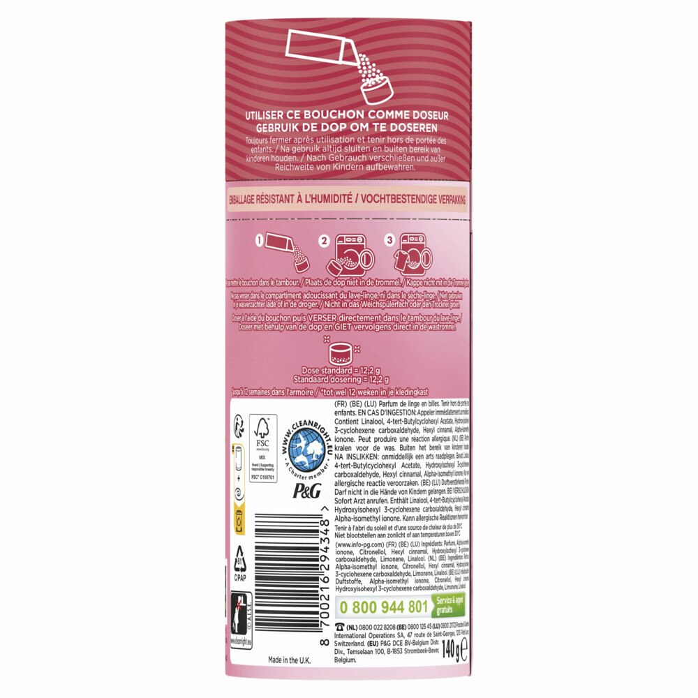 Lenor In-wash Geurbooster Kersenbloesem 11 wasbeurten140 gr