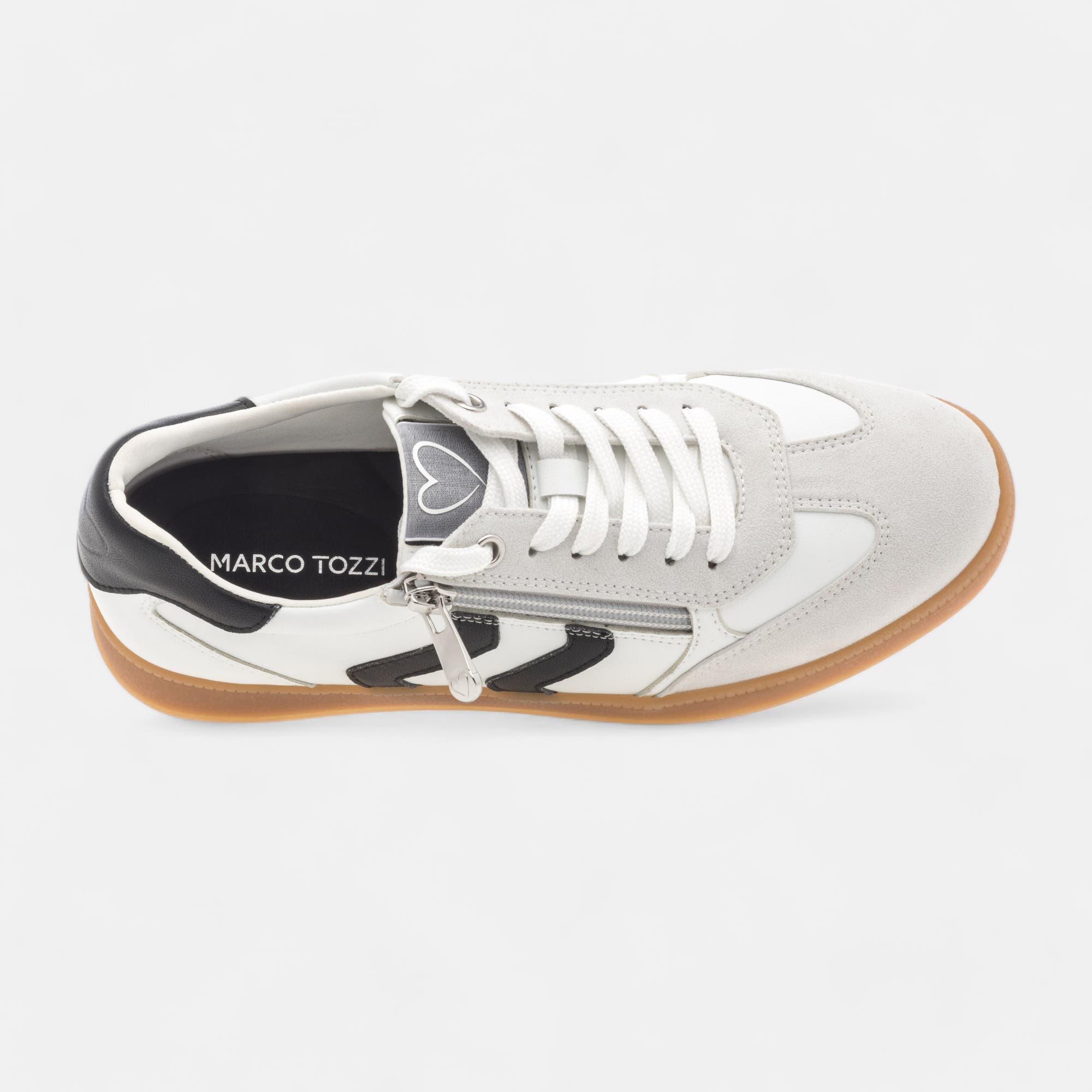 Baskets basses Femme blanc noir