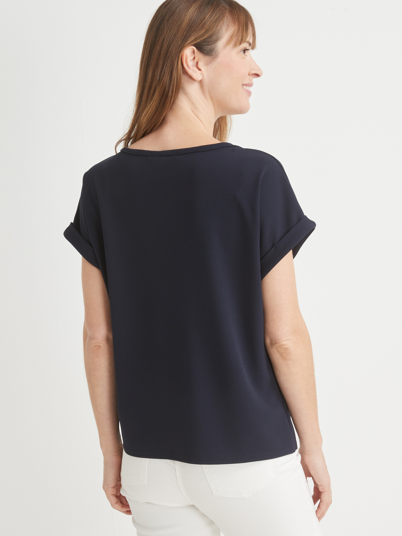 Tee-shirt V maille fluide
