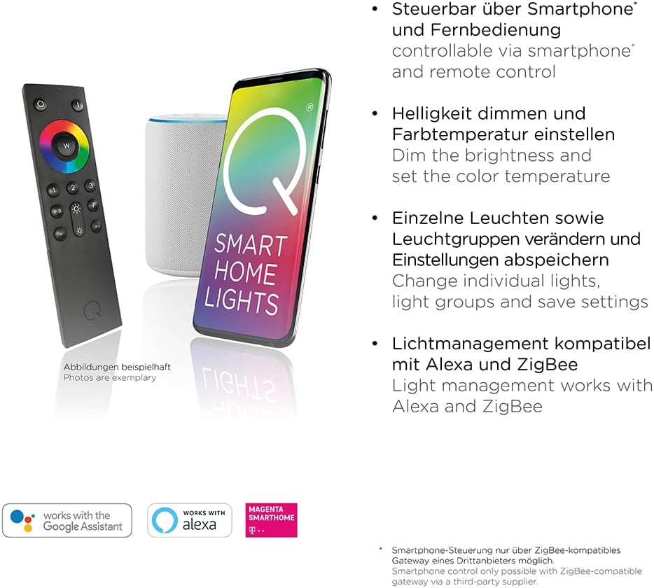 Paul Neuhaus Q-VITO LED Pendelleuchte, Works with Alexa – Smart Home, Fernbedienung CCT warmeiß – kaltweiß (59cm Messing)