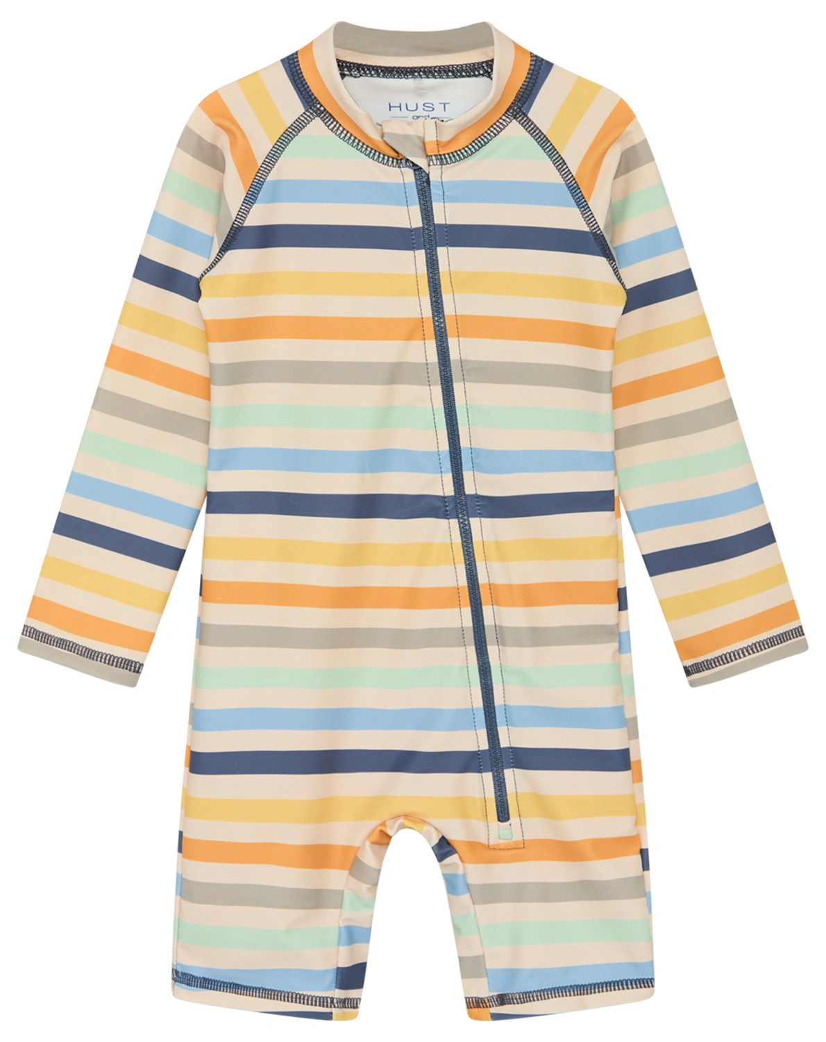 Langarm-Schwimmanzug MALAZ STRIPES in peony blue