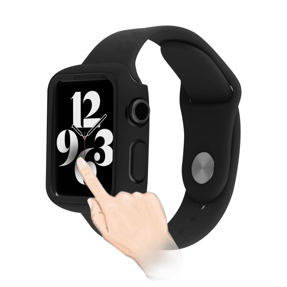 Apple Watch (44mm) Hardcase Bumper   Display Schutzglas - Schwarz