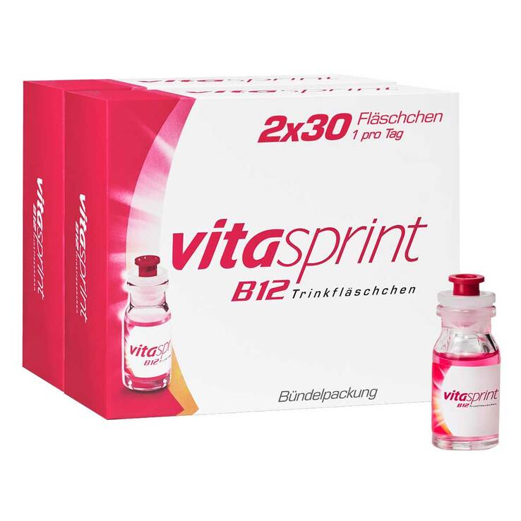 vitasprint B12 Trinkfläschchen mit Vitamin B12 für mehr Energie, 2X30 St