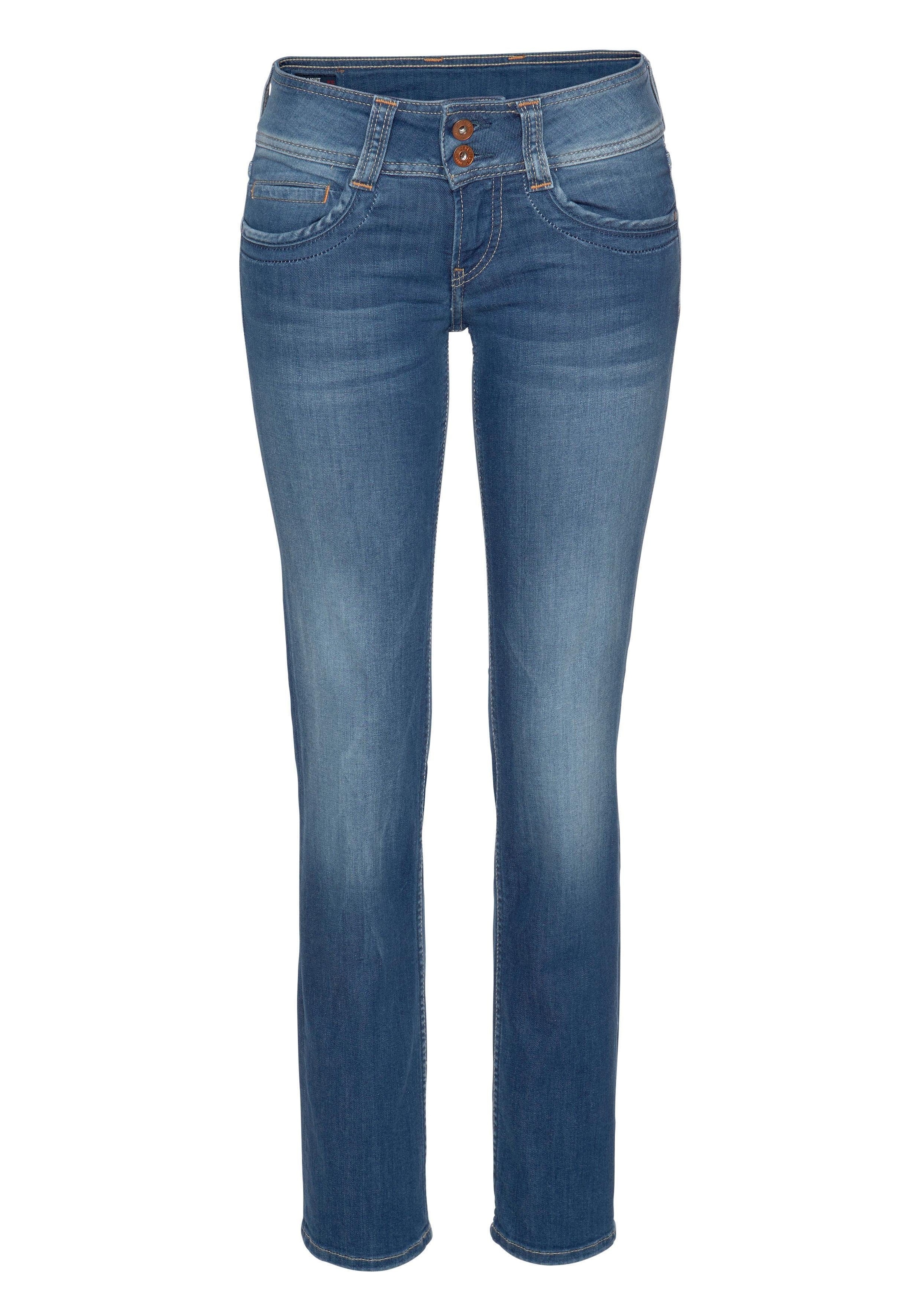 Pepe Jeans Straight-Jeans »GEN«, in Baumwoll-Qualtät mit geradem Bein und Doppel-Knopf-Bund