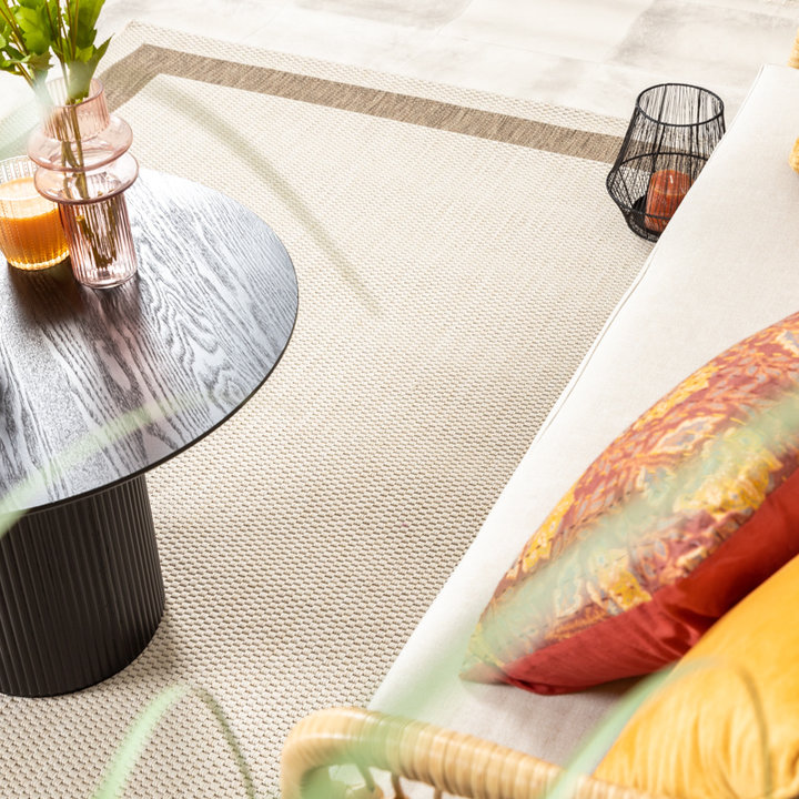 Jute buitenkleed - Nomad Edge Creme | Bohemian