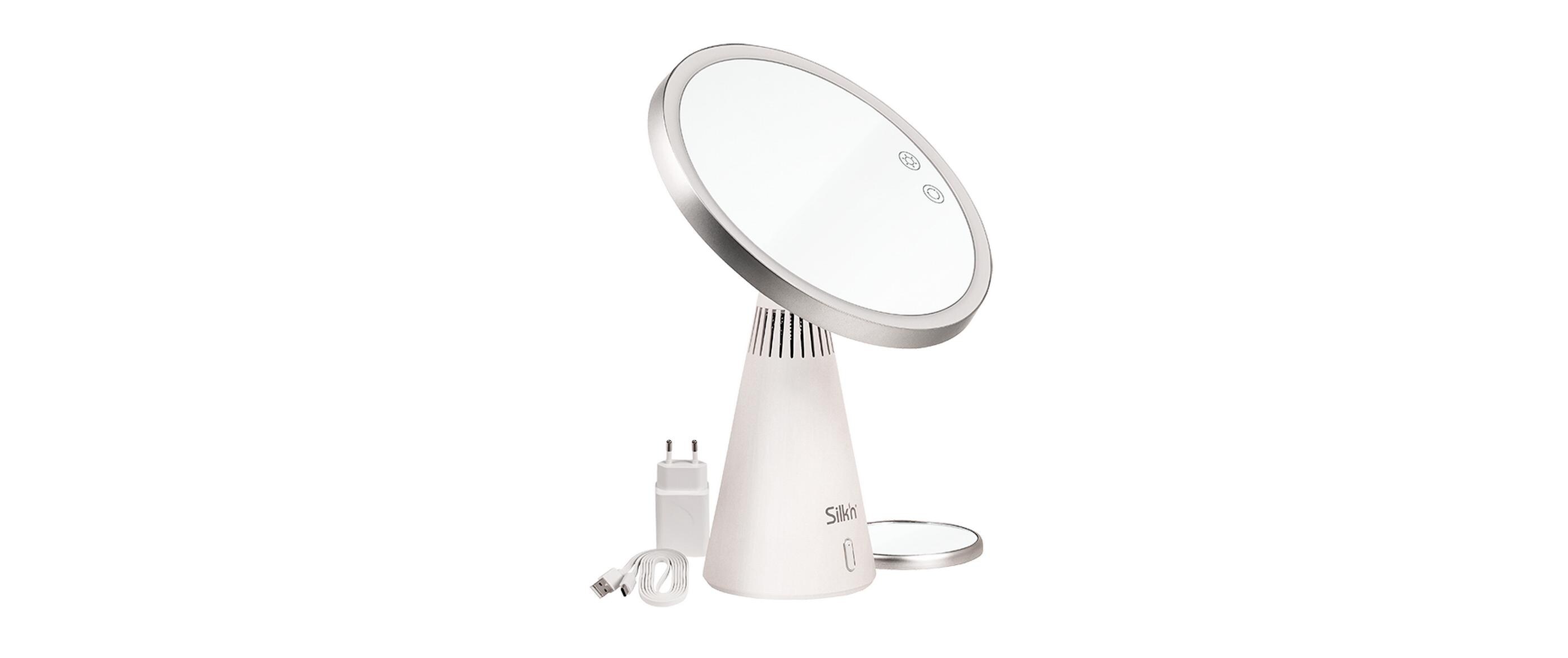 Kosmetikspiegel Music Mirror Weiss<br>LED-Spiegel mit Bluetooth-Lautsprecher