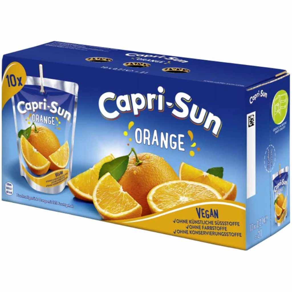 10x Capri-Sun Orange á 200ml=2L MHD:31.12.25