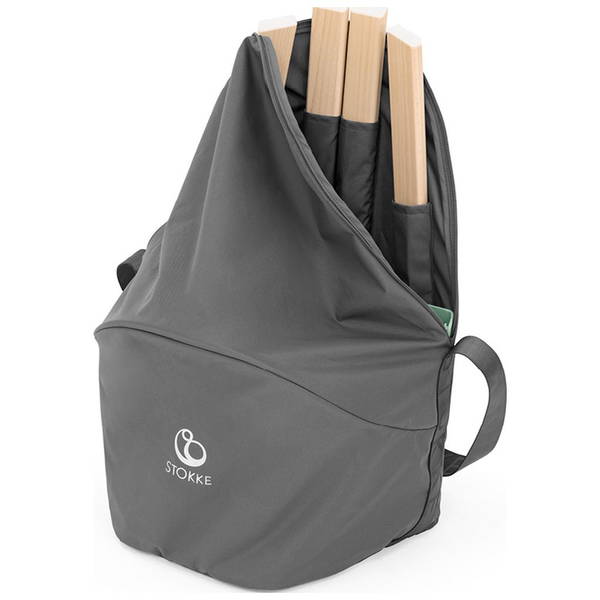 STOKKESTOKKE   Clikk Hochstuhl Bamboo mit Reisetasche cloud grey