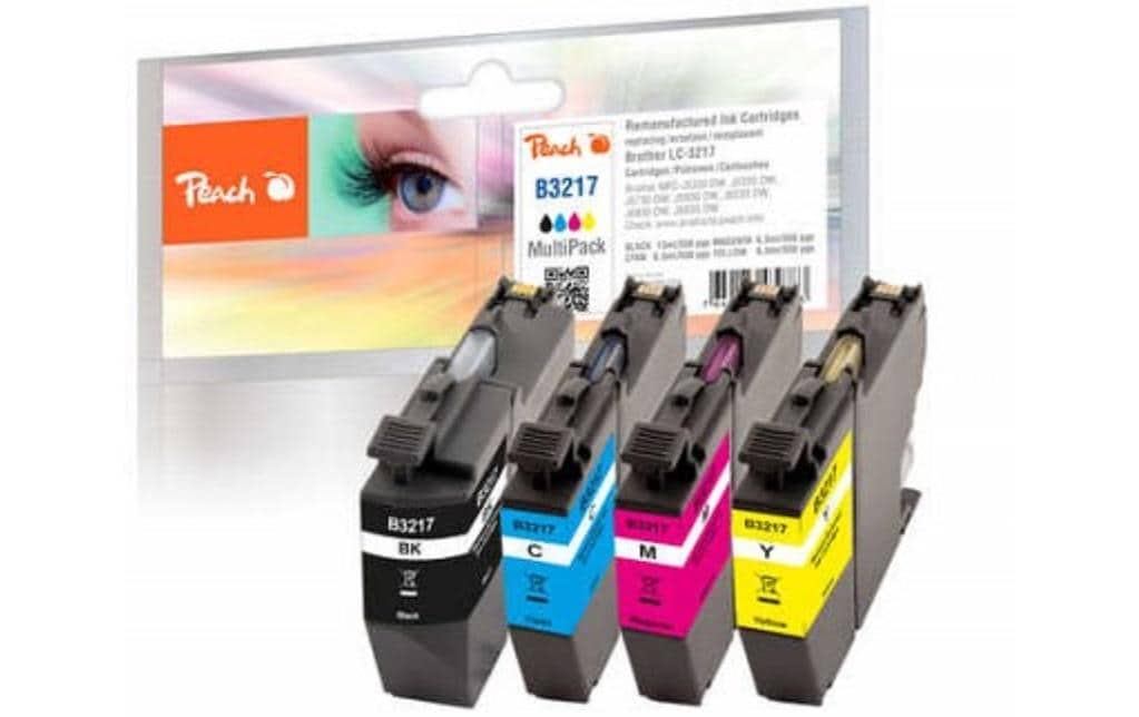 Tinte Brother LC-3217 BK, C, M, YDruckerpatronen: 1 x Schwarz, 1 x Cyan, 1x Magenta, 1x Gelb