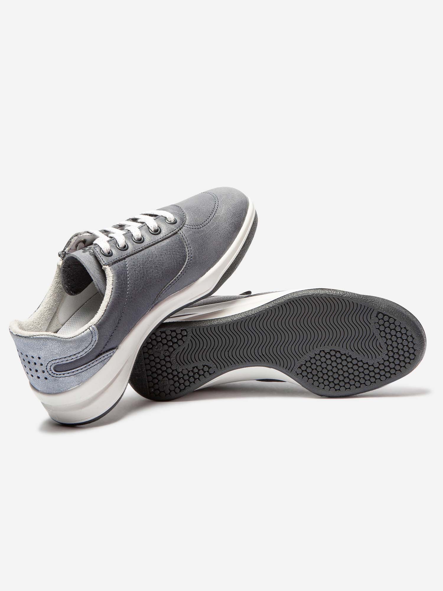 Baskets Zippées Femme Fabriquées en France Cuir Gris