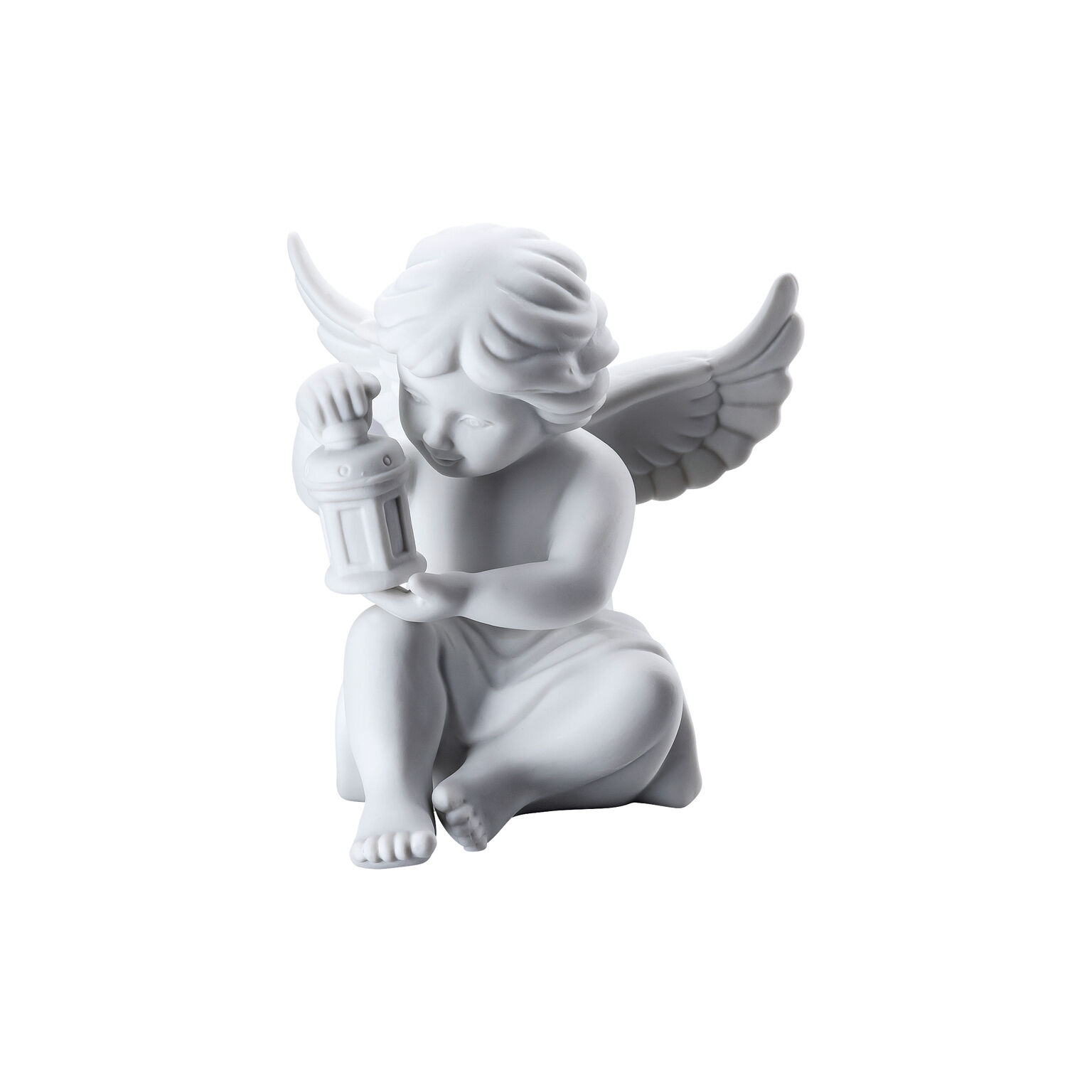 Angels Weiss matt Engel mit Laterne