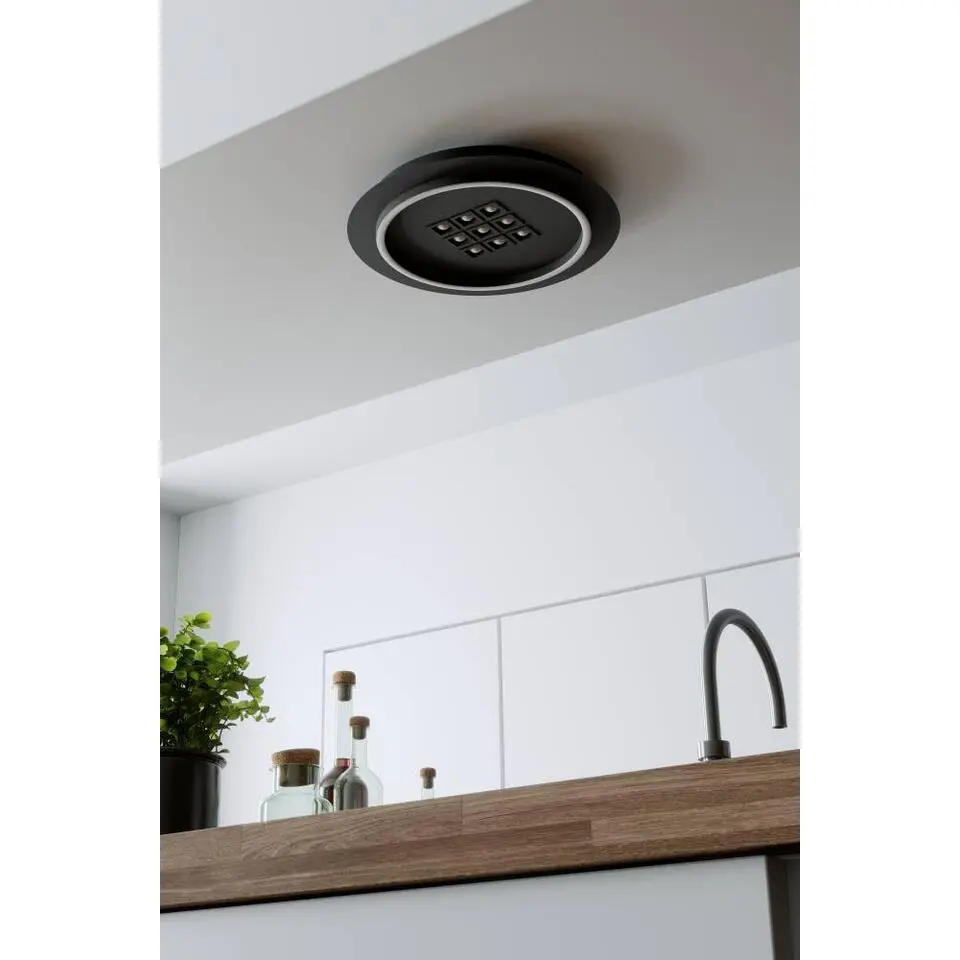 EGLO Balazote Plafonnière - LED - Kunststof - Zwart/Wit