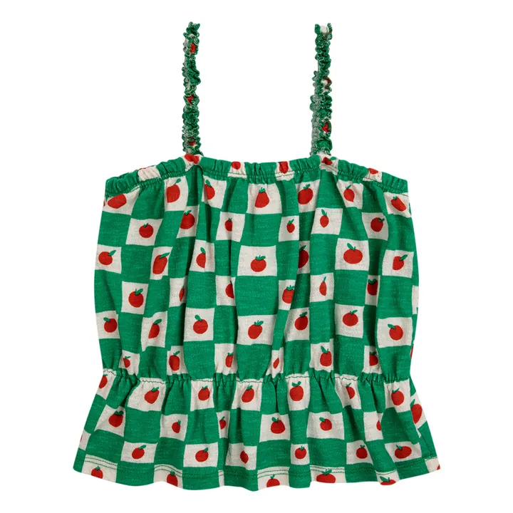 Bobo Choses Top à Bretelles Coton Bio Tomates | Vert