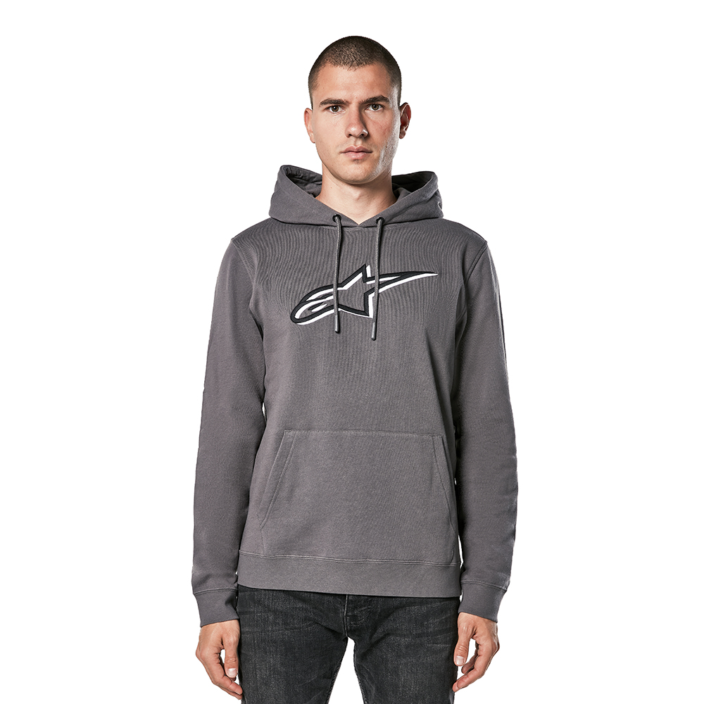 Alpinestars - Sweat à capuche Ageless Shadow Charcoal / Noir / Blanc