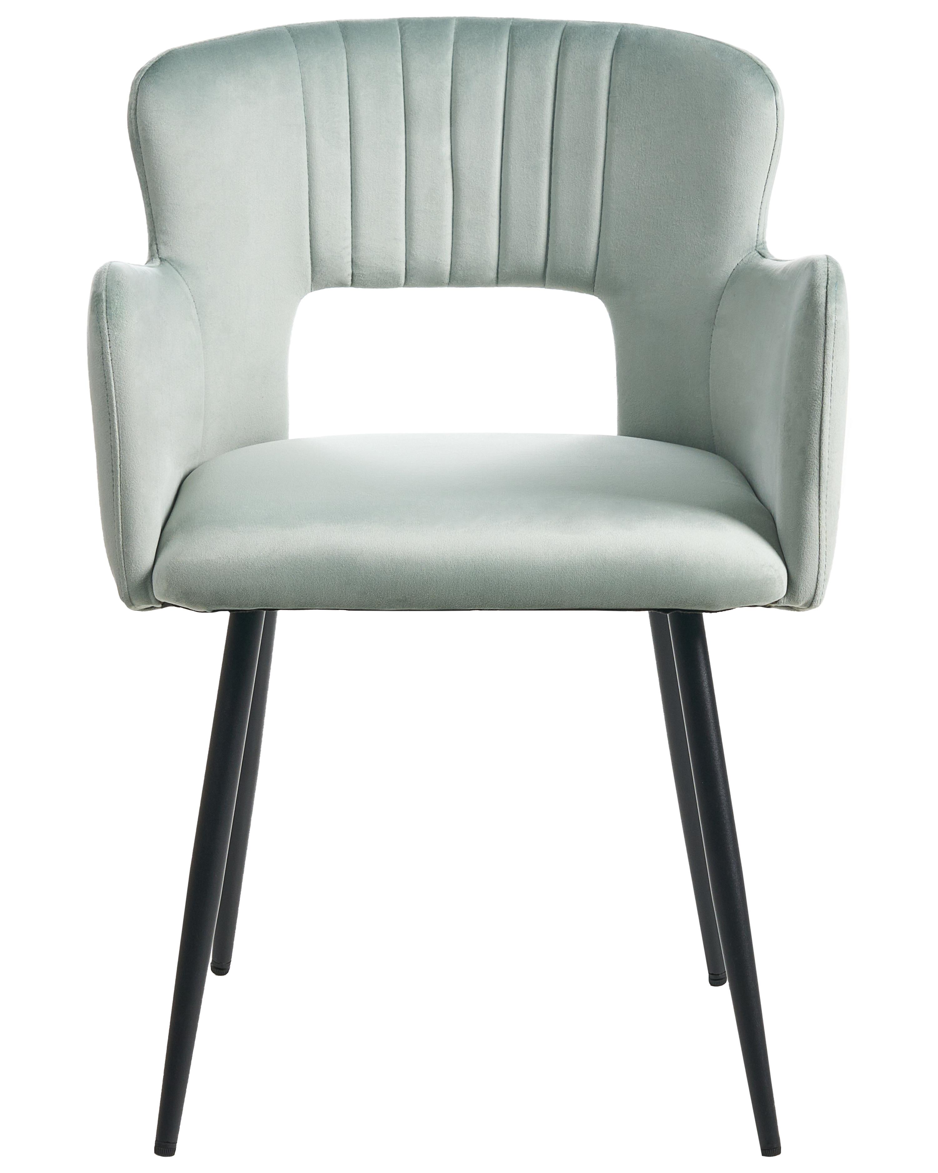Set van 2 eetkamerstoelen SANILAC Fluweel Lichtblauw