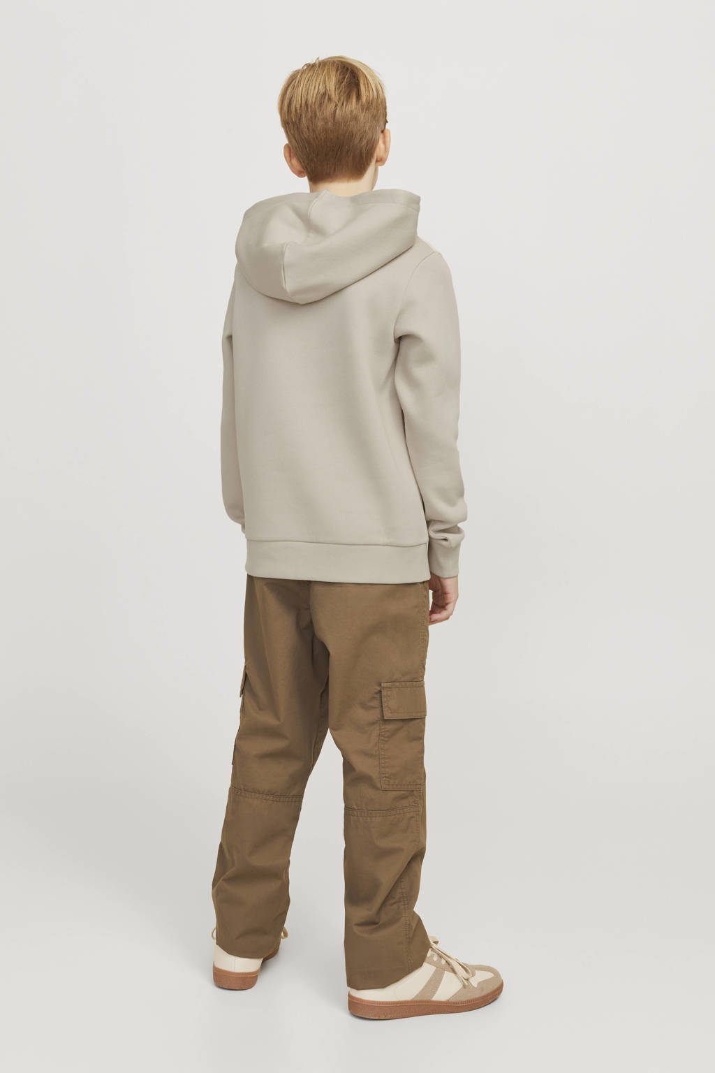 JACK & JONES hoodie JJELOGO met logo beige